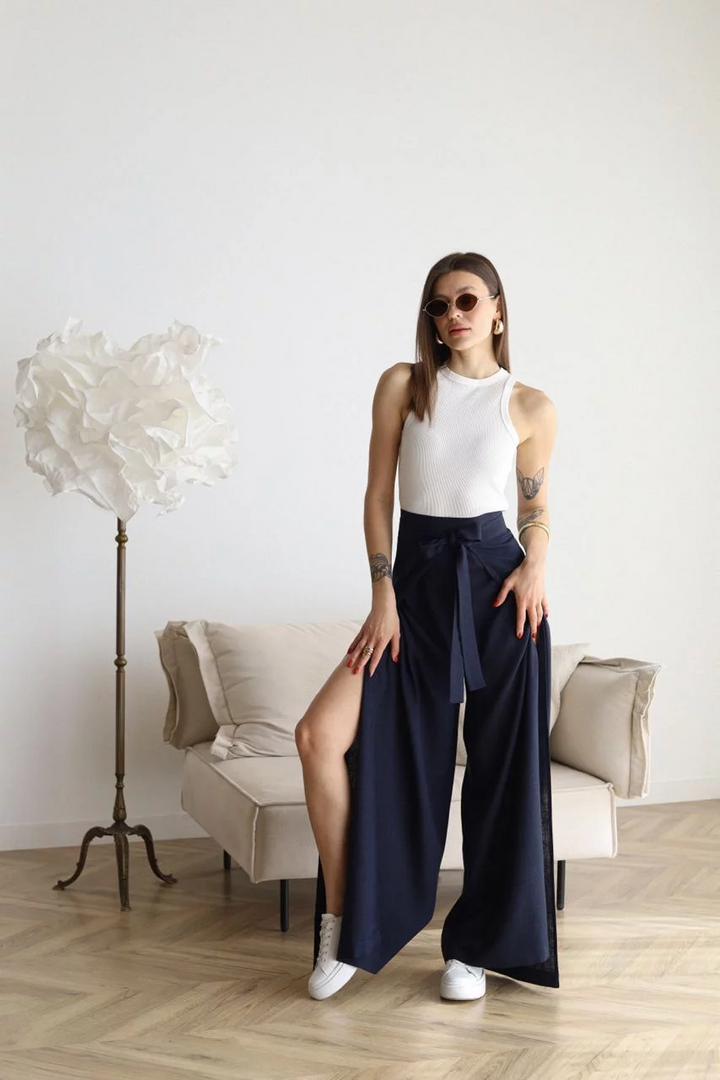 Sabrina | Pantalon Large en lin