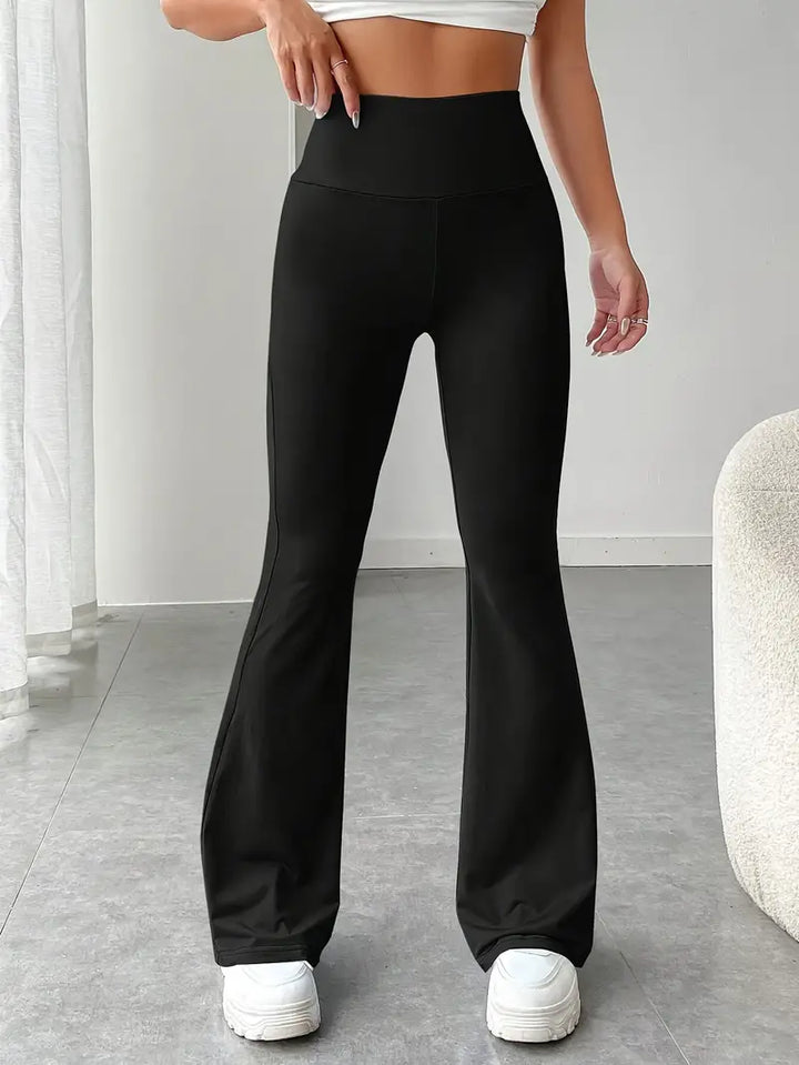 Camila | Pantalon évasé Extensible taille Haute